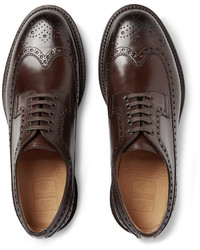 Chaussures brogues en cuir marron foncé