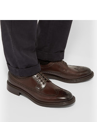 Chaussures brogues en cuir marron foncé