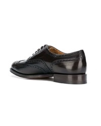 Chaussures brogues en cuir marron foncé Church's