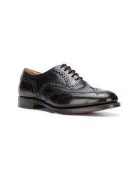 Chaussures brogues en cuir marron foncé Church's