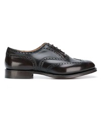 Chaussures brogues en cuir marron foncé Church's