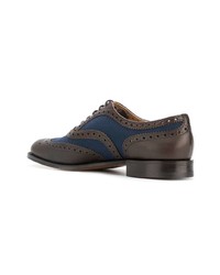 Chaussures brogues en cuir marron foncé Church's