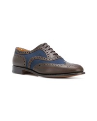 Chaussures brogues en cuir marron foncé Church's