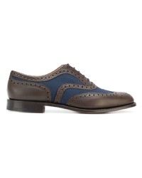 Chaussures brogues en cuir marron foncé Church's