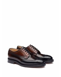 Chaussures brogues en cuir marron foncé Church's