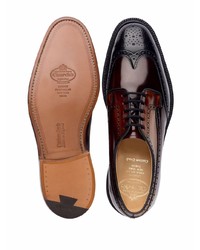 Chaussures brogues en cuir marron foncé Church's