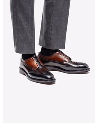 Chaussures brogues en cuir marron foncé Church's