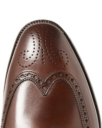 Chaussures brogues en cuir marron foncé Ralph Lauren Purple Label