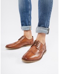 Chaussures brogues en cuir marron ASOS DESIGN