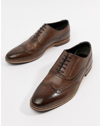Chaussures brogues en cuir marron ASOS DESIGN