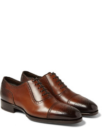 Chaussures brogues en cuir marron Tom Ford