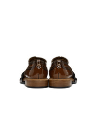 Chaussures brogues en cuir marron Burberry