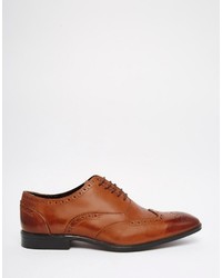 Chaussures brogues en cuir marron Asos