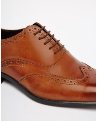 Chaussures brogues en cuir marron Asos