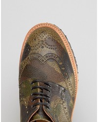 Chaussures brogues en cuir marron Asos