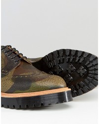 Chaussures brogues en cuir marron Asos