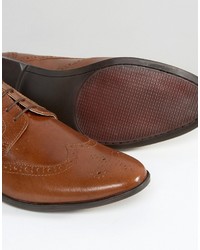 Chaussures brogues en cuir marron Red Tape