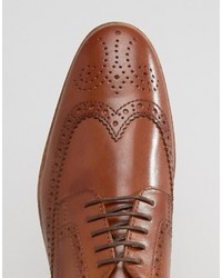 Chaussures brogues en cuir marron Asos