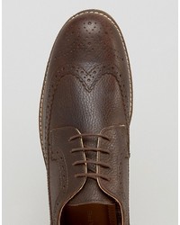 Chaussures brogues en cuir marron Red Tape