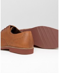 Chaussures brogues en cuir marron Red Tape