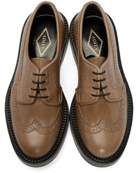 Chaussures brogues en cuir marron ADIEU