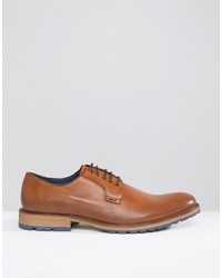 Chaussures brogues en cuir marron Dune