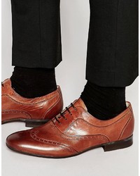 Chaussures brogues en cuir marron