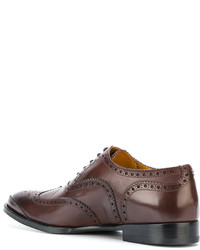 Chaussures brogues en cuir marron Alexander McQueen