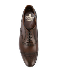 Chaussures brogues en cuir marron Crockett Jones