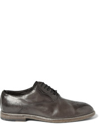 Chaussures brogues en cuir marron Dolce & Gabbana
