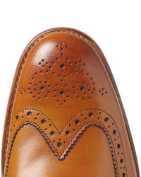 Chaussures brogues en cuir marron Grenson