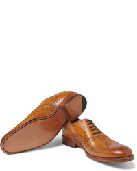 Chaussures brogues en cuir marron Grenson