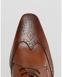 Chaussures brogues en cuir marron Jeffery West