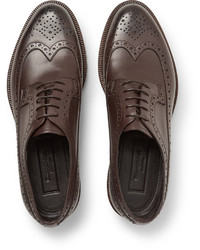 Chaussures brogues en cuir marron Ermenegildo Zegna