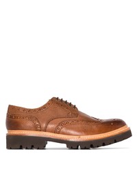 Chaussures brogues en cuir marron Grenson
