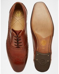 Chaussures brogues en cuir marron