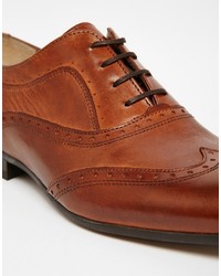 Chaussures brogues en cuir marron