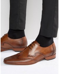 Chaussures brogues en cuir marron Jeffery West