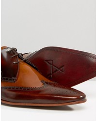 Chaussures brogues en cuir marron Jeffery West