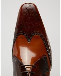 Chaussures brogues en cuir marron Jeffery West