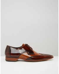 Chaussures brogues en cuir marron Jeffery West