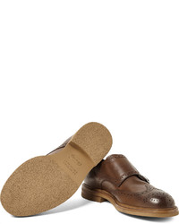 Chaussures brogues en cuir marron Brunello Cucinelli