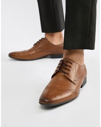 Chaussures brogues en cuir marron MOSS BROS