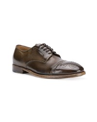 Chaussures brogues en cuir marron Silvano Sassetti