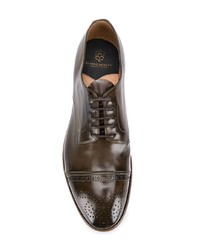 Chaussures brogues en cuir marron Silvano Sassetti