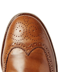 Chaussures brogues en cuir marron Officine Creative