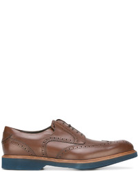 Chaussures brogues en cuir marron Salvatore Ferragamo