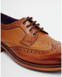 Chaussures brogues en cuir marron Ted Baker