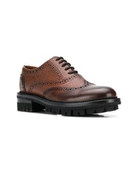 Chaussures brogues en cuir marron DSQUARED2
