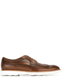 Chaussures brogues en cuir marron Tod's